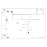 Deckenleuchte Verdo 3P Schwarz Moderne Deckenlampe Mit Schwarzen Schirmen-Leuchtezauber