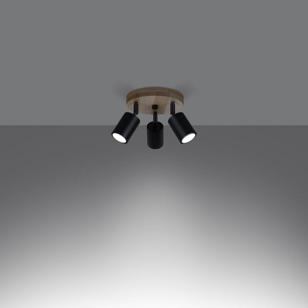 Deckenleuchte Verdo 3P Schwarz Moderne Deckenlampe Mit Schwarzen Schirmen-Leuchtezauber