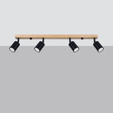 Deckenleuchte Verdo 4 Schwarz Großzügige 4-Flammige Deckenleuchte In Schwarz-Leuchtezauber