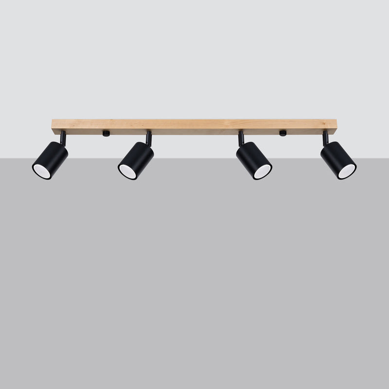 Deckenleuchte Verdo 4 Schwarz Großzügige 4-Flammige Deckenleuchte In Schwarz-Leuchtezauber