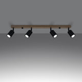 Deckenleuchte Verdo 4 Schwarz Großzügige 4-Flammige Deckenleuchte In Schwarz-Leuchtezauber