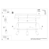 Deckenleuchte Zuca 3 Schwarz Stilvolle 3-Flammige Lampe Mit Mattschwarzem Design-Leuchtezauber