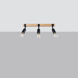 Deckenleuchte Zuca 3 Schwarz Stilvolle 3-Flammige Lampe Mit Mattschwarzem Design-Leuchtezauber