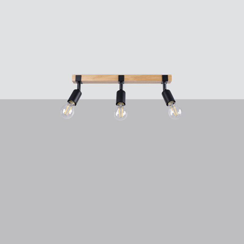 Deckenleuchte Zuca 3 Schwarz Stilvolle 3-Flammige Lampe Mit Mattschwarzem Design-Leuchtezauber