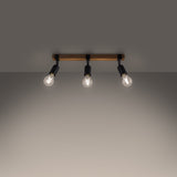 Deckenleuchte Zuca 3 Schwarz Stilvolle 3-Flammige Lampe Mit Mattschwarzem Design-Leuchtezauber