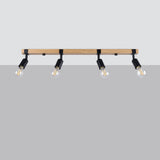 Deckenleuchte Zuca 4 Schwarz Moderne 4-Flammige Deckenlampe In Schwarz-Leuchtezauber