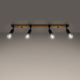 Deckenleuchte Zuca 4 Schwarz Moderne 4-Flammige Deckenlampe In Schwarz-Leuchtezauber