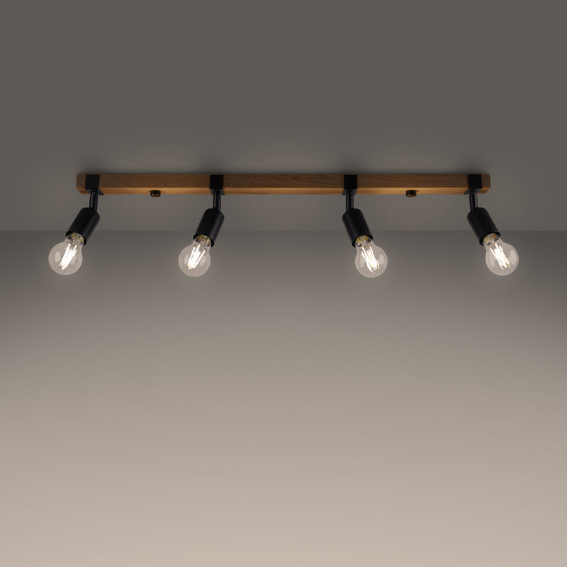 Deckenleuchte Zuca 4 Schwarz Moderne 4-Flammige Deckenlampe In Schwarz-Leuchtezauber