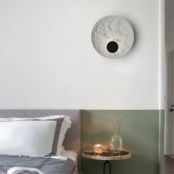 Runde Mondkugel-Wandleuchte für das Schlafzimmer-Leuchtezauber