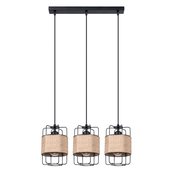 Pendelleuchte GIZUR 3-flammig Schwarz – Modernes Design-Leuchtezauber