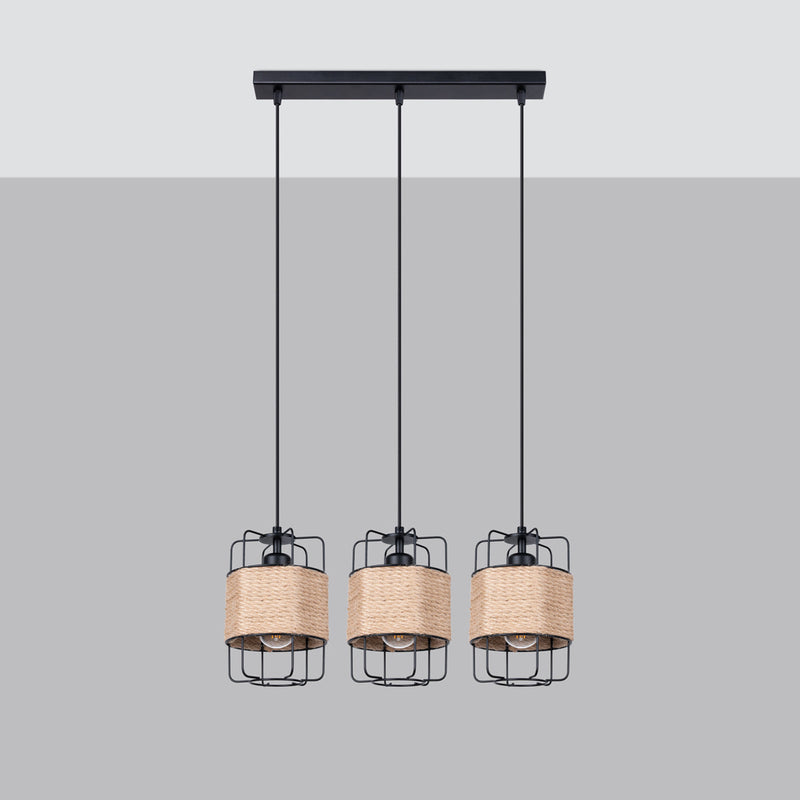 Pendelleuchte GIZUR 3-flammig Schwarz – Modernes Design-Leuchtezauber