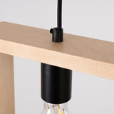 Pendelleuchte ARIES Naturholz – Holz & Metall, Ø35cm-Leuchtezauber