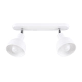 Plafond Elba 2 Weiß Zeitlose 2-Flammige Deckenleuchte In Weiß-Design-Leuchtezauber