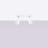 Plafond Elba 2 Weiß Zeitlose 2-Flammige Deckenleuchte In Weiß-Design-Leuchtezauber