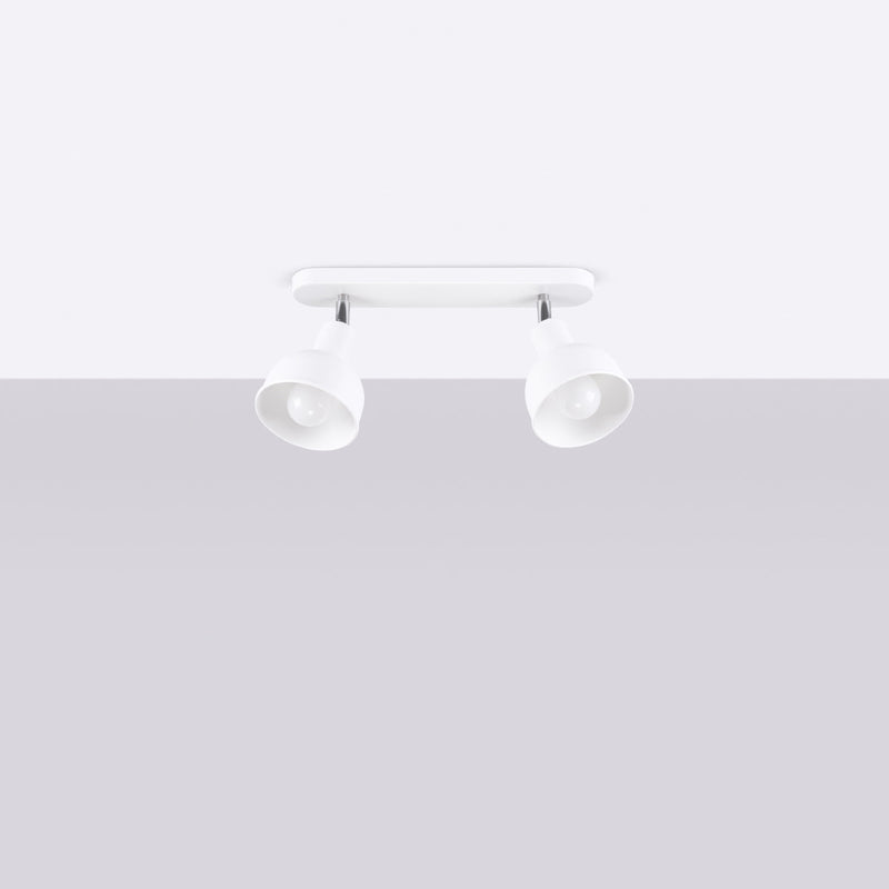 Plafond Elba 2 Weiß Zeitlose 2-Flammige Deckenleuchte In Weiß-Design-Leuchtezauber