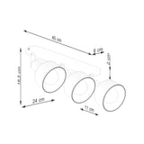 Plafond Elba 3 Weiß Schlichte 3-Flammige Deckenlampe In Modernem Weiß-Leuchtezauber