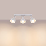 Plafond Elba 3 Weiß Schlichte 3-Flammige Deckenlampe In Modernem Weiß-Leuchtezauber