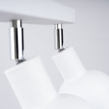 Plafond Elba 3 Weiß Schlichte 3-Flammige Deckenlampe In Modernem Weiß-Leuchtezauber