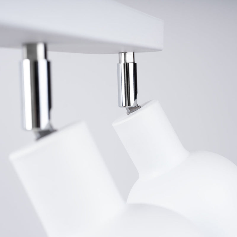 Plafond Elba 3 Weiß Schlichte 3-Flammige Deckenlampe In Modernem Weiß-Leuchtezauber