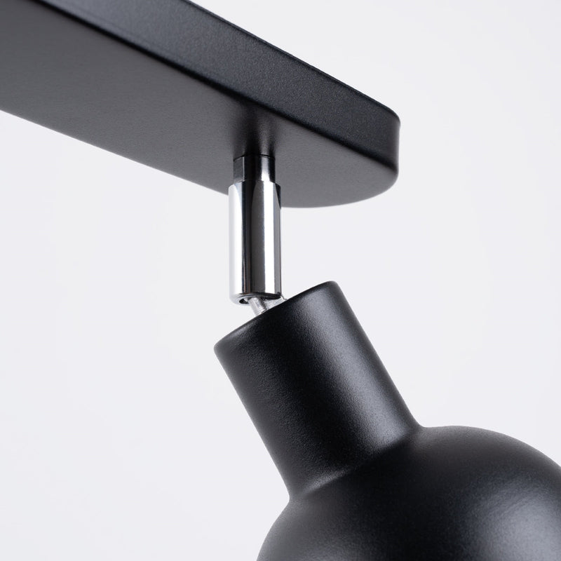 Plafond Elba 2 Schwarz Elegante 2-Flammige Lampe Mit Schwarzem Finish-Leuchtezauber