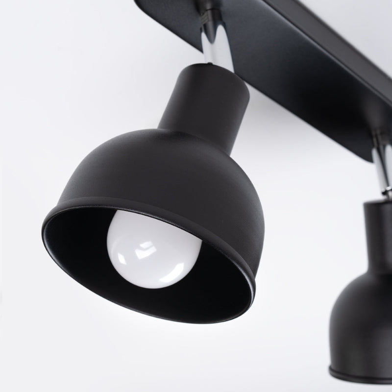 Plafond Elba 2 Schwarz Elegante 2-Flammige Lampe Mit Schwarzem Finish-Leuchtezauber