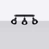 Plafond Elba 3 Schwarz Klassische 3-Flammige Deckenleuchte In Schwarz-Leuchtezauber