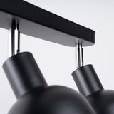 Plafond Elba 3 Schwarz Klassische 3-Flammige Deckenleuchte In Schwarz-Leuchtezauber