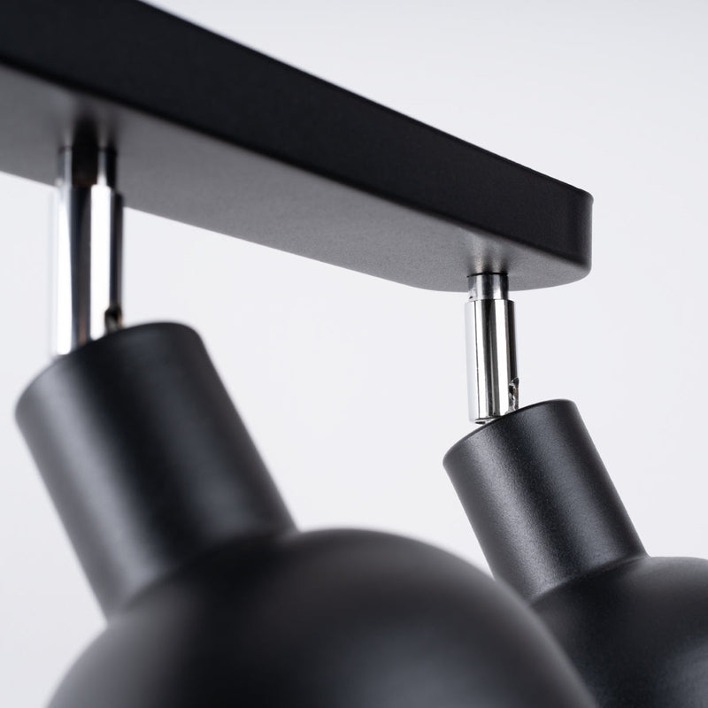 Plafond Elba 3 Schwarz Klassische 3-Flammige Deckenleuchte In Schwarz-Leuchtezauber