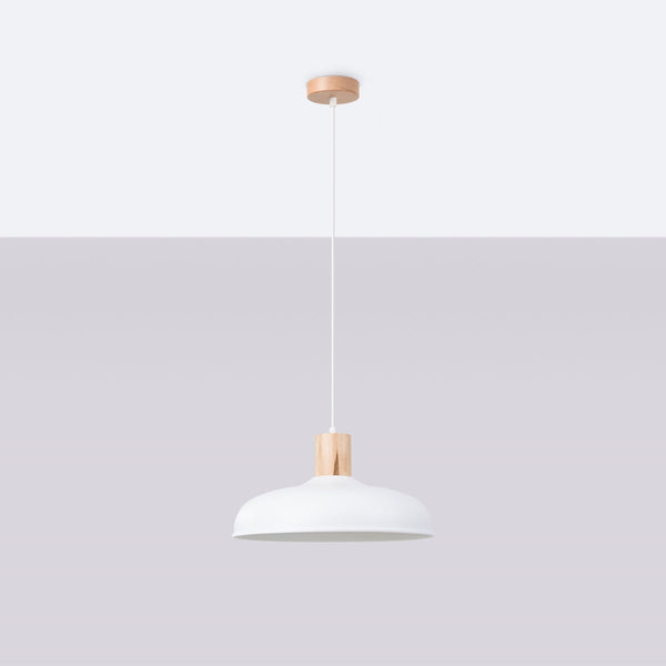Pendelleuchte INDY Weiß – Skandinavisches Design, Ø38cm-Leuchtezauber