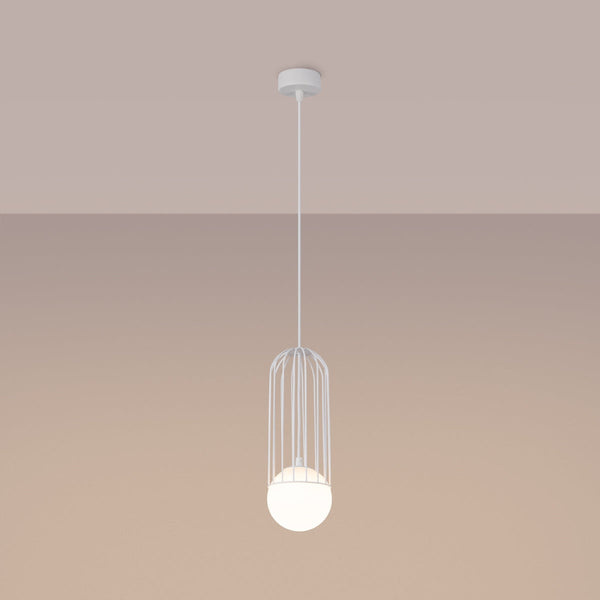 Pendelleuchte BRINA 1-flammig Weiß – Modernes Design-Leuchtezauber
