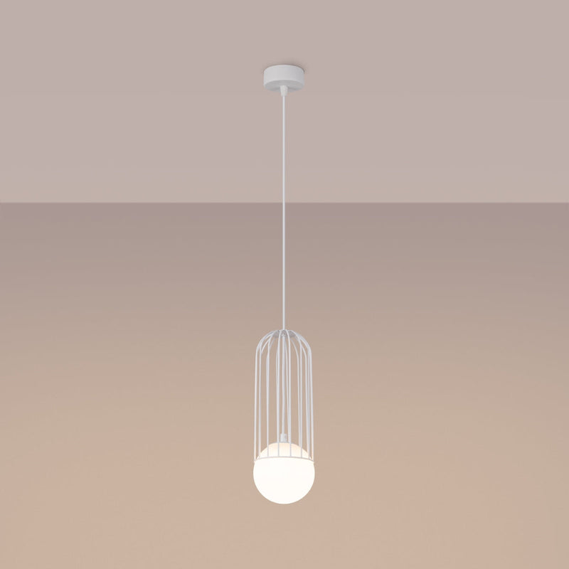 Pendelleuchte BRINA 1-flammig Weiß – Modernes Design-Leuchtezauber