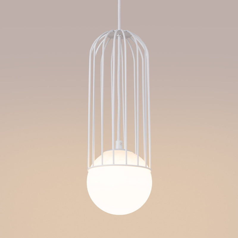 Pendelleuchte BRINA 1-flammig Weiß – Modernes Design-Leuchtezauber