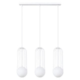 Pendelleuchte BRINA 3-flammig Weiß – Längliche Form-Leuchtezauber