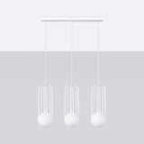 Pendelleuchte BRINA 3-flammig Weiß – Längliche Form-Leuchtezauber