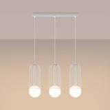 Pendelleuchte BRINA 3-flammig Weiß – Längliche Form-Leuchtezauber