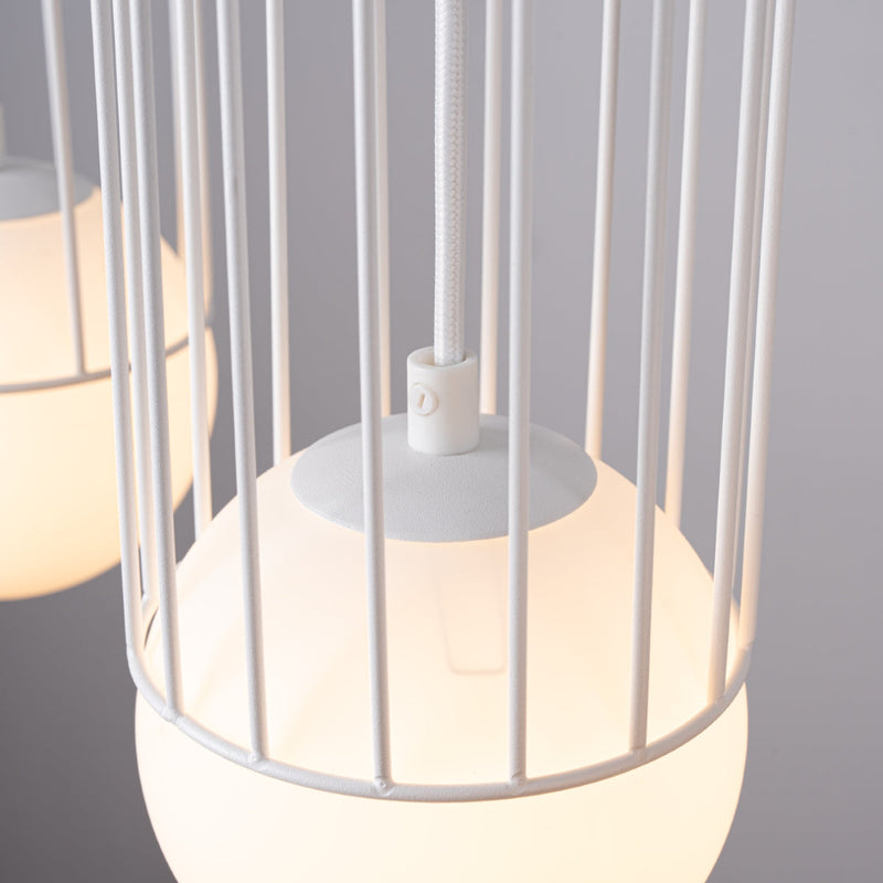 Pendelleuchte BRINA 3-flammig Weiß – Längliche Form-Leuchtezauber