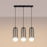 Pendelleuchte BRINA 3-flammig Schwarz – Längliche Form-Leuchtezauber