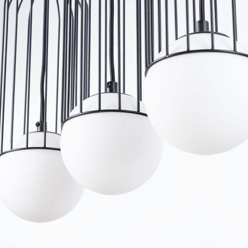 Pendelleuchte BRINA 3-flammig Schwarz – Längliche Form-Leuchtezauber