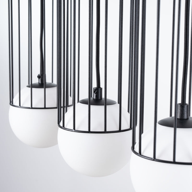 Pendelleuchte BRINA 3-flammig Schwarz – Längliche Form-Leuchtezauber