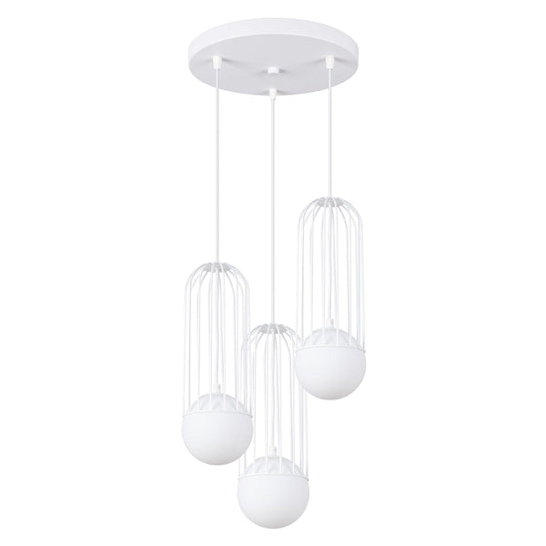 Pendelleuchte BRINA 3-flammig Weiß – Modernes Design-Leuchtezauber