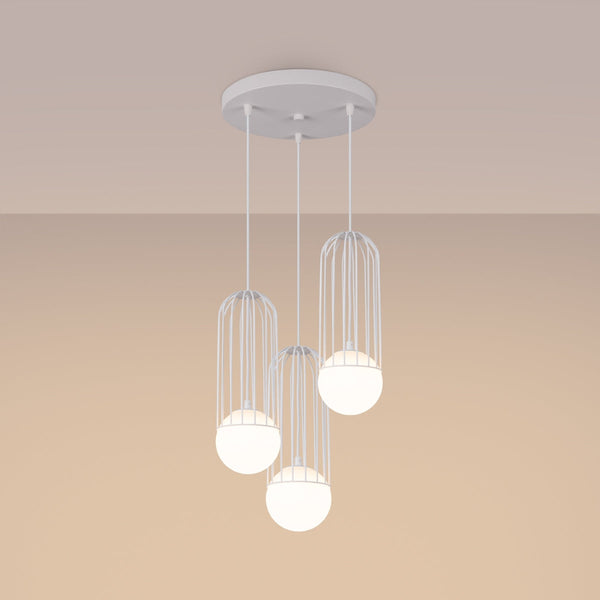 Pendelleuchte BRINA 3-flammig Weiß – Modernes Design-Leuchtezauber
