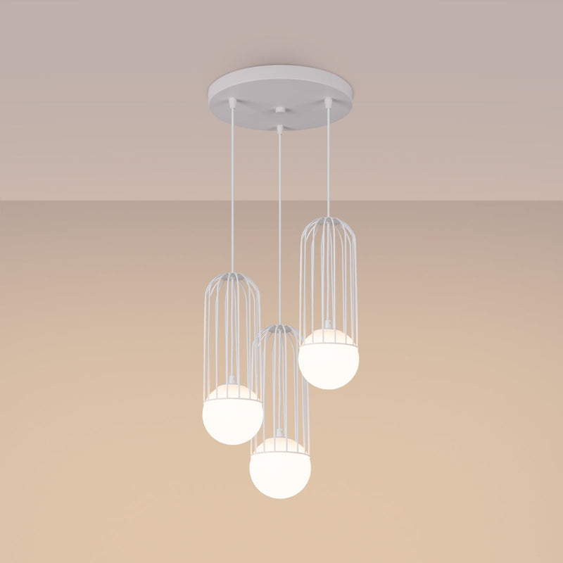 Pendelleuchte BRINA 3-flammig Weiß – Modernes Design-Leuchtezauber