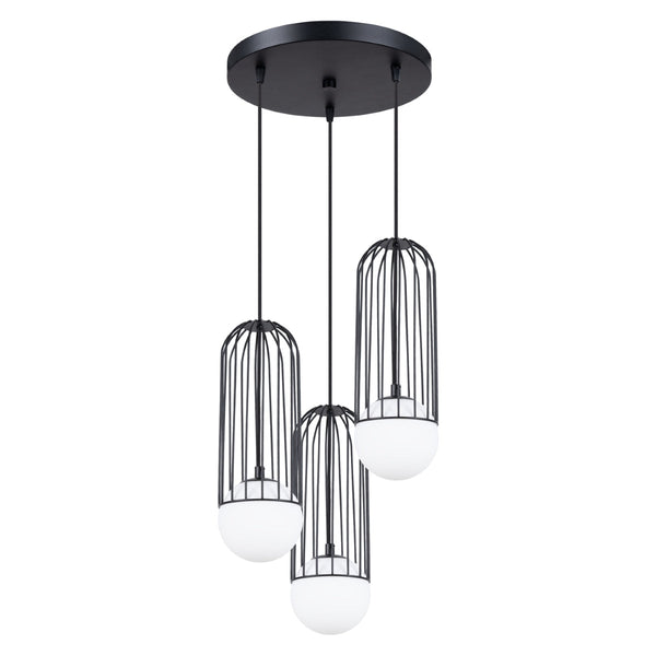 Pendelleuchte BRINA 3-flammig Schwarz – Modernes Design-Leuchtezauber