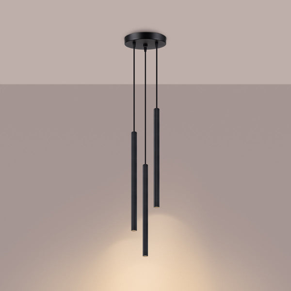Pendelleuchte Arche 3-flammig Schwarz – Elegante Symmetrie für moderne Räume-Leuchtezauber