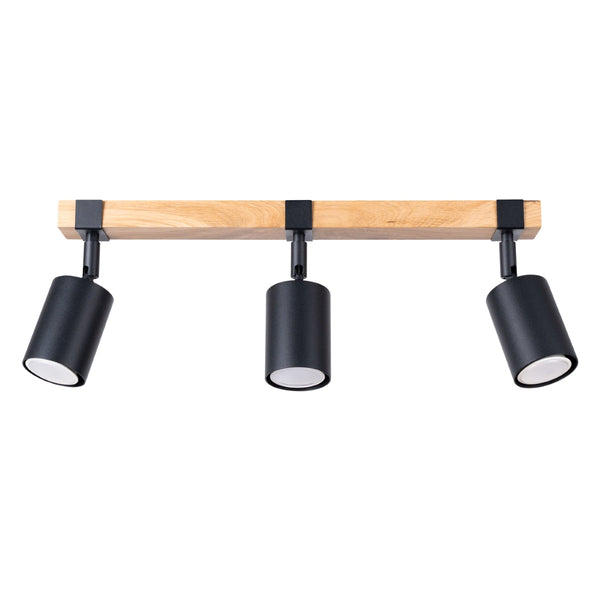 Plafond Fager 3 Schwarz Stilvolle 3-Flammige Lampe Mit Verstellbaren Spots-Leuchtezauber