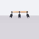 Plafond Fager 3 Schwarz Stilvolle 3-Flammige Lampe Mit Verstellbaren Spots-Leuchtezauber