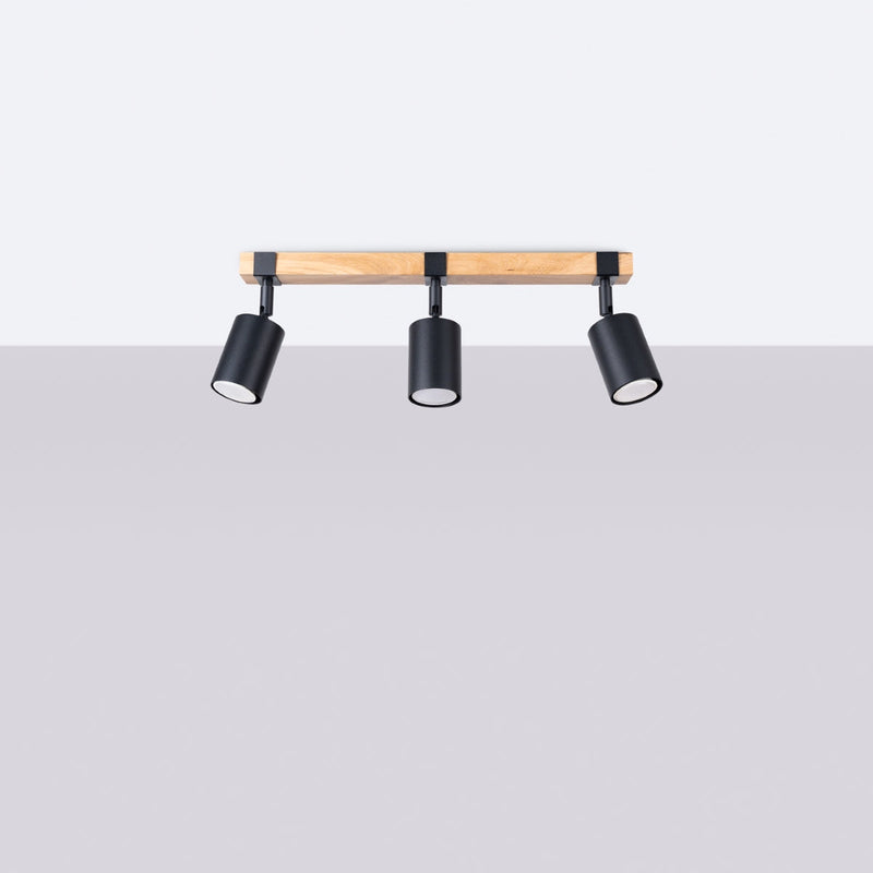 Plafond Fager 3 Schwarz Stilvolle 3-Flammige Lampe Mit Verstellbaren Spots-Leuchtezauber