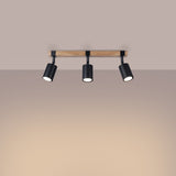 Plafond Fager 3 Schwarz Stilvolle 3-Flammige Lampe Mit Verstellbaren Spots-Leuchtezauber