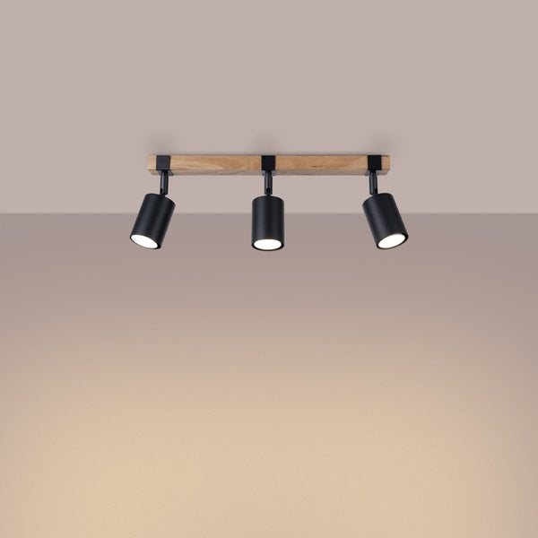 Plafond Fager 3 Schwarz Stilvolle 3-Flammige Lampe Mit Verstellbaren Spots-Leuchtezauber