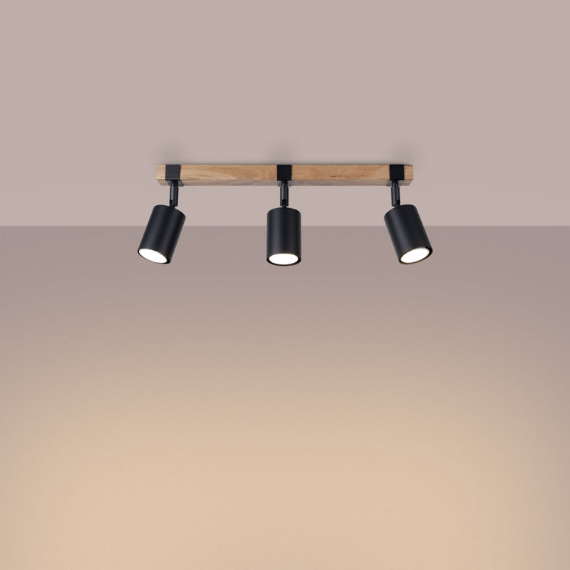 Plafond Fager 3 Schwarz Stilvolle 3-Flammige Lampe Mit Verstellbaren Spots-Leuchtezauber